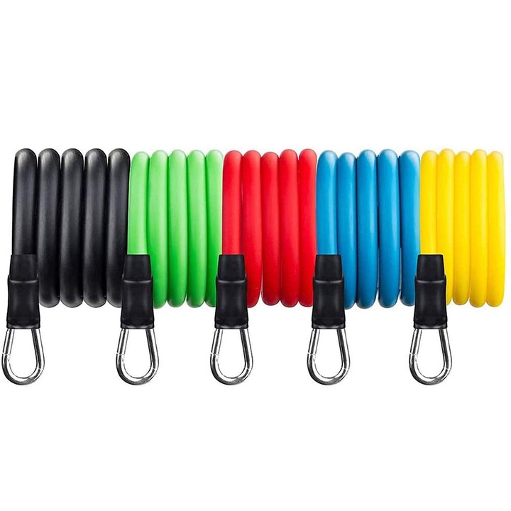Комплект от 5 ластика за фитнес, Cozevdnt, Multicolor