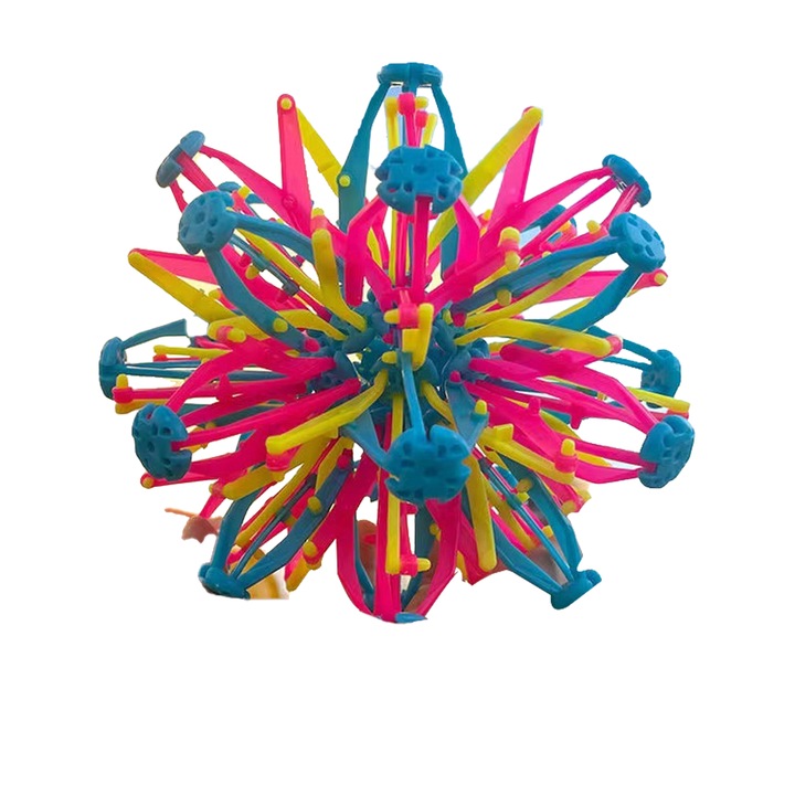 Антистрес топка, Разширяема QttvbTna, Релаксираща, Пластмасова, Многоцветна