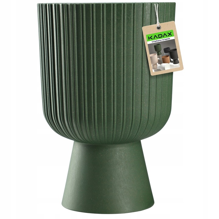 Ghiveci de flori, KADAX, Baza cu picior 18cm, Verde