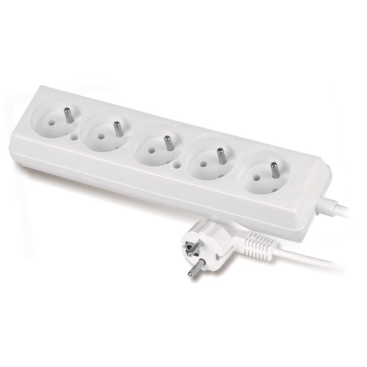 Prelungitor, 5 prize, 3m, Alb