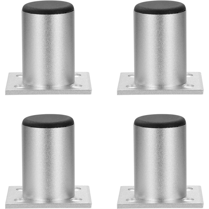 Picioare mobilier, 4 buc, 6x6x5 cm, 52 kg max, aluminiu