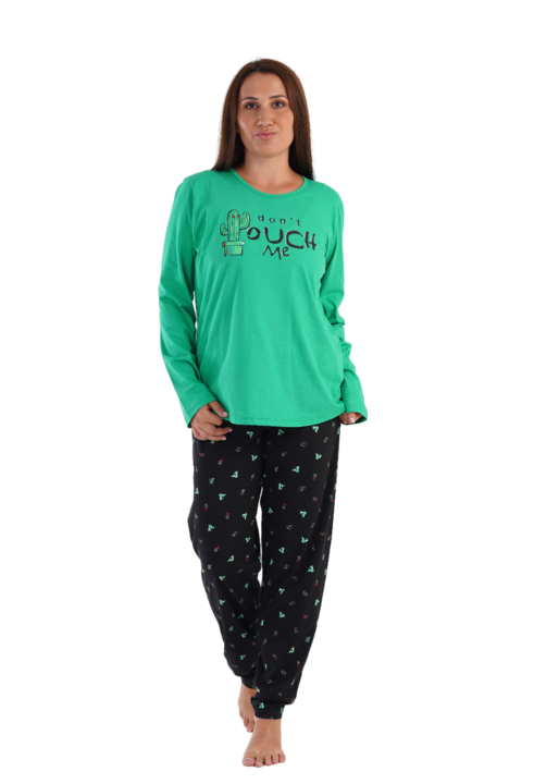 Pijama marimi mari Vienetta, Don't Touch Me, verde