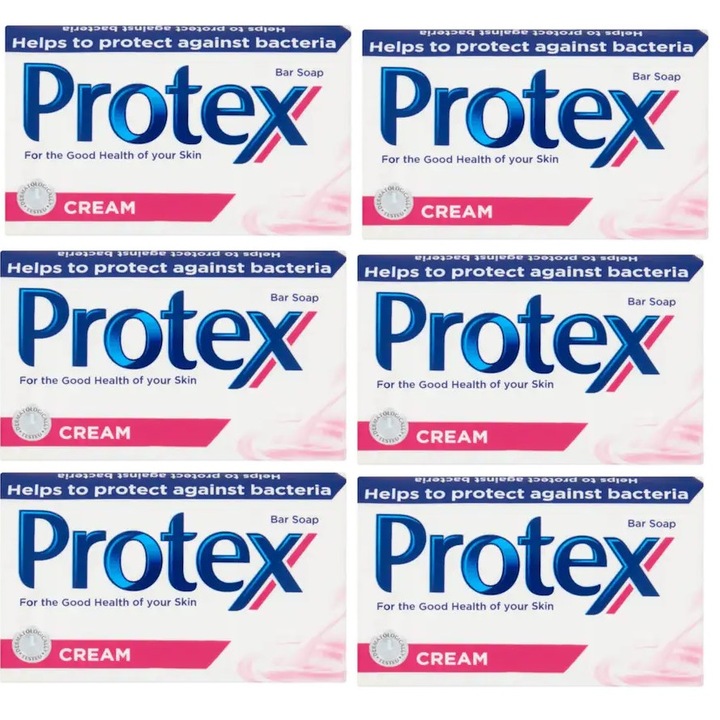 Комплект от 6 х Protex Cream твърд сапун, 90гр