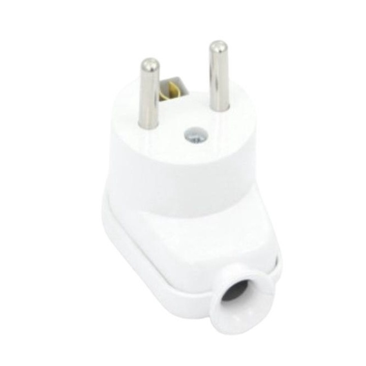 Stecher in unghi, Volteo, 2P+Z, 16A, 250V, Alb