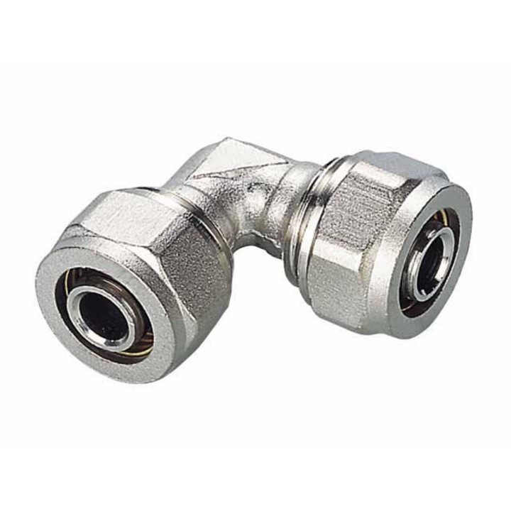 Dupla könyök fűtési rendszerekhez, UN, polietilén/alumínium, 20 x 20 mm