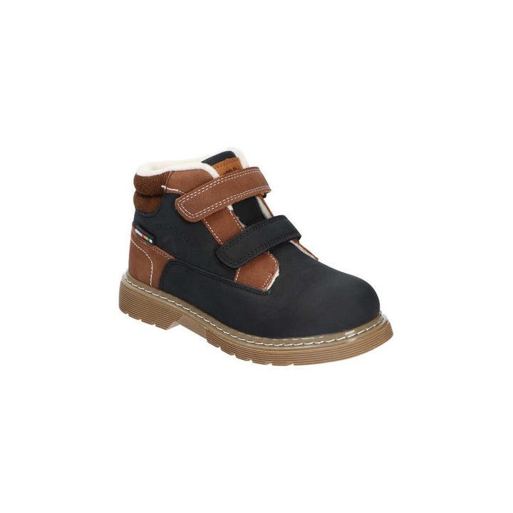 Ghete de Iarna Pentru Copii, American Club, Es14323, Velcro, Izolati cu fleece, Negru