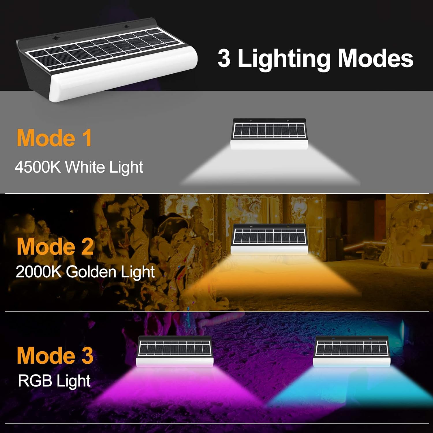 RGB LED крушка със соларен заряд, 2 бр., водоустойчива, вътрешна-външна ...