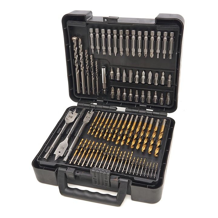 Trusa, HBM, biti, burghie, carote, freze, lemn, metal, zidare, 204 piese