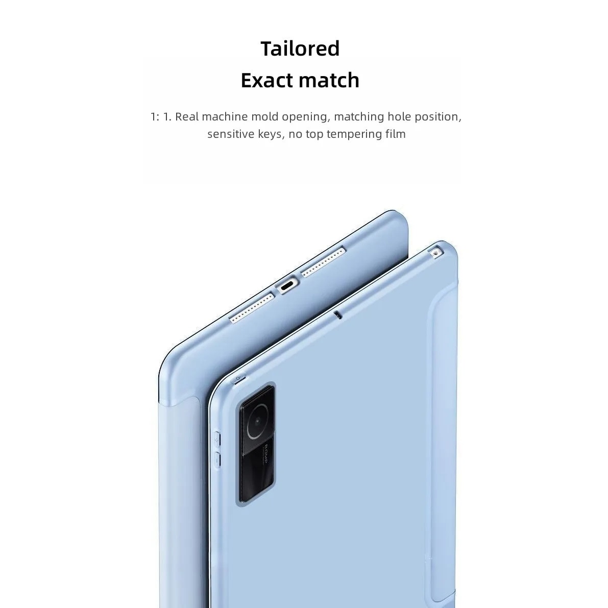 Husa Ultra Slim, pentru Lenovo Tab M11 / K11, 11.0", Silicon TPU, Smart Cover - Ice Blue