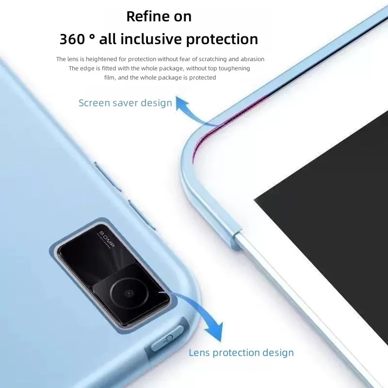 Husa Ultra Slim, pentru Lenovo Tab M11 / K11, 11.0", Silicon TPU, Smart Cover - Ice Blue