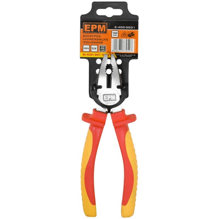 Клещи, EPM, Inox, Жълти/Червени