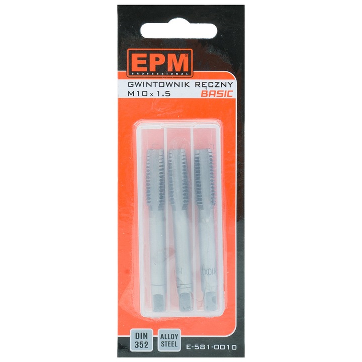 4 db menetfúró készlet, EPM, M3, ezüst