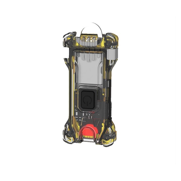 Armytek Zippy Extended 3 в 1 акумулаторен многофункционален комплект фенери, 160 lm, 3 режима, тънък профил, 15 m лъч, ултра водо и удароустойчив, стоманени закачалки, метален ключ/халка за колан, магнитен държач, лента за глава, 59x25x9 mm, 19 g, жълто