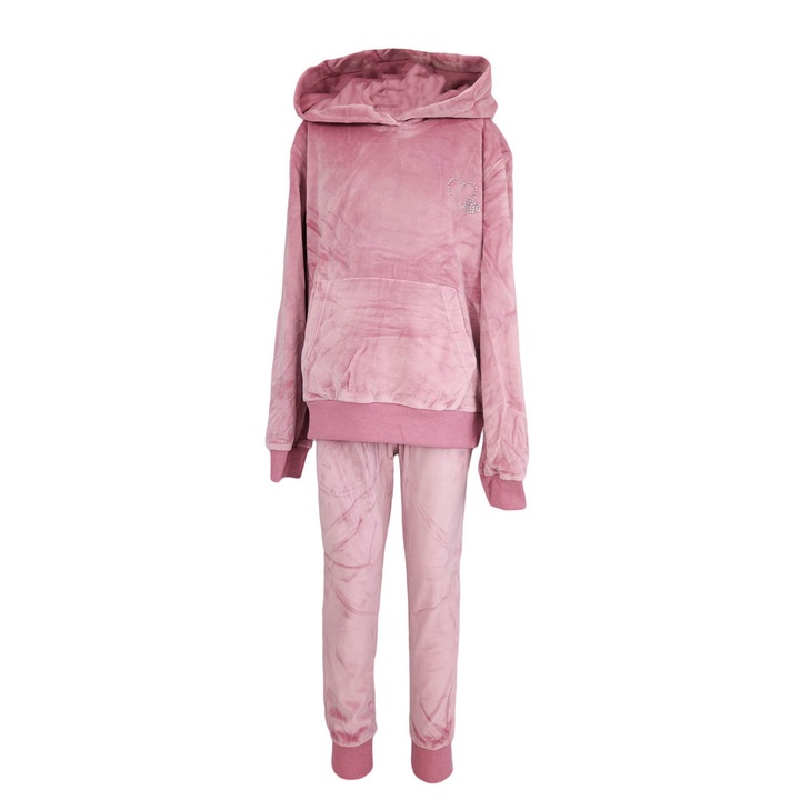 Trening fete 2 piese, model Lola, Roz prafuit