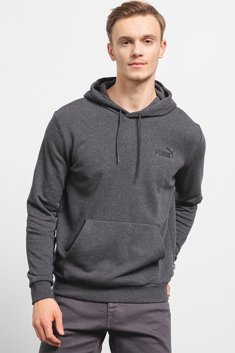 Puma, Худи Essentials с джоб кенгуру, Меланж тъмно сиво