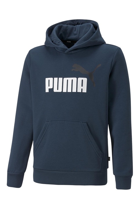 Puma, Essentials+ kapucnis pulóver kenguruzsebbel, Koptatott fekete