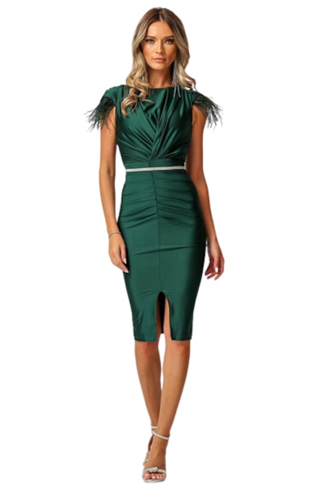 Елегантна рокля Megic Viviana зелен цвят 40 размер