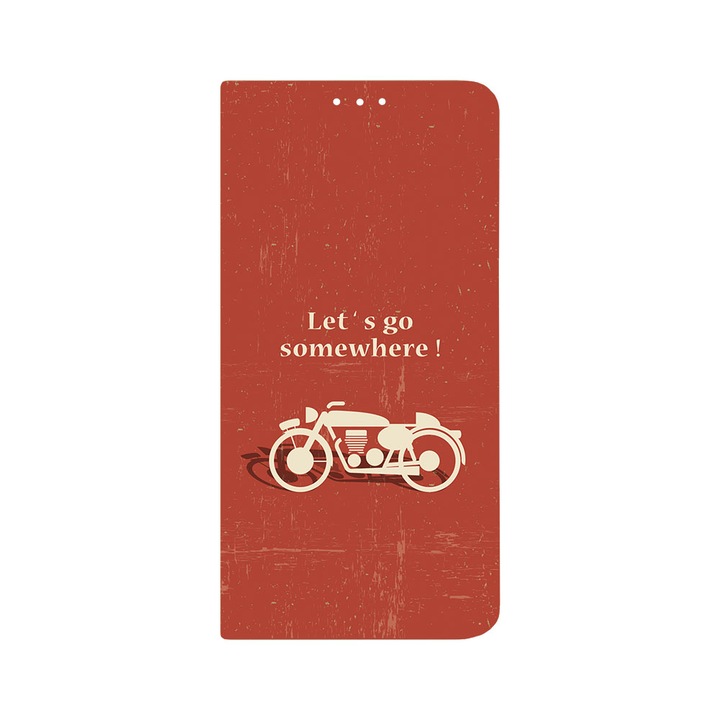 Husa BestCase® Tip Carte, Flip Cover, Compatibila Cu Motorola Moto E22 / E22i, Old Shcool, Inchidere Magnetica, Buzunar Card, FLG 16