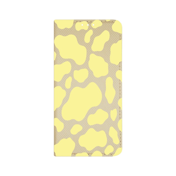 Husa BestCase® Tip Carte, Flip Cover, Compatibila Cu Samsung Galaxy A14 5G / 4G, Yellow Cow, Inchidere Magnetica, Buzunar Card, FLG 787