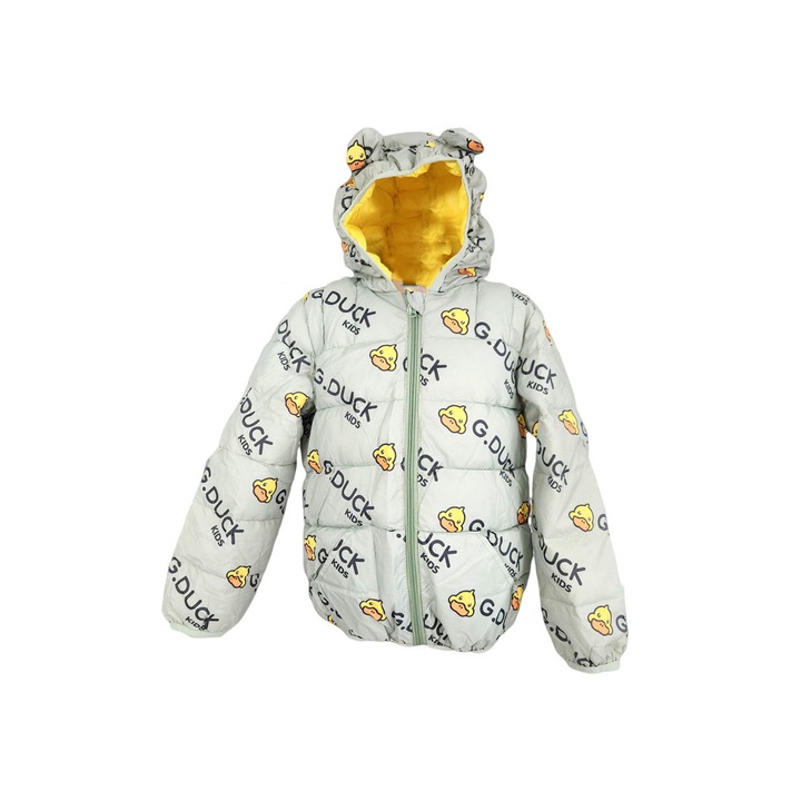 Geaca primavara copii, model Duck, Verde