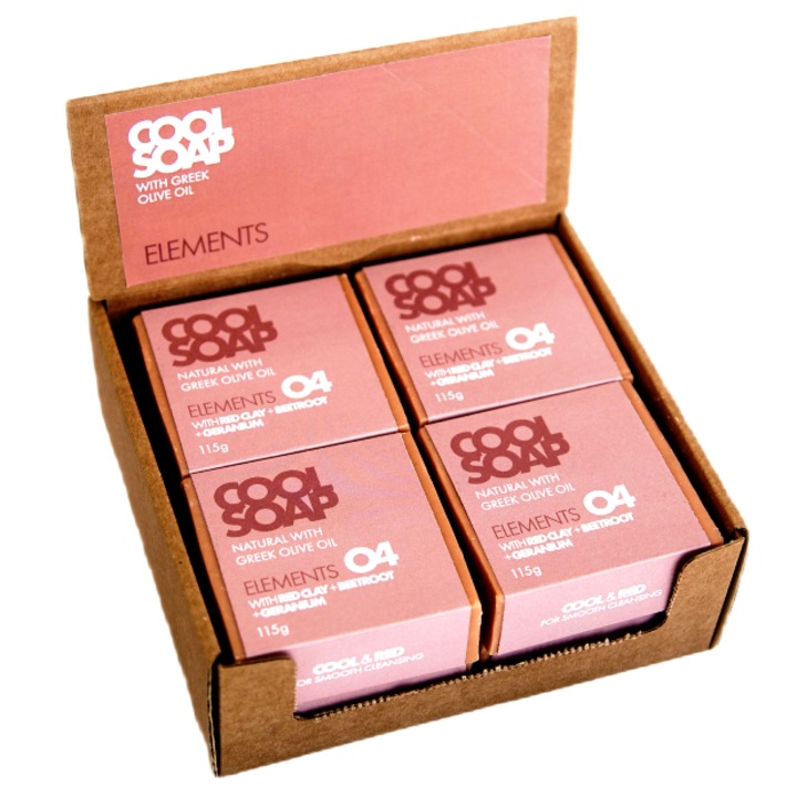 Комплект от 8 натурални сапуна със зехтин, кокосово масло и етерично масло от здравец, по 115 г всеки