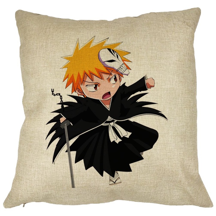 Dekoratív párna fehérítővel Mini Ichigo, 40x40 cm, Levehető huzat, Fújtató