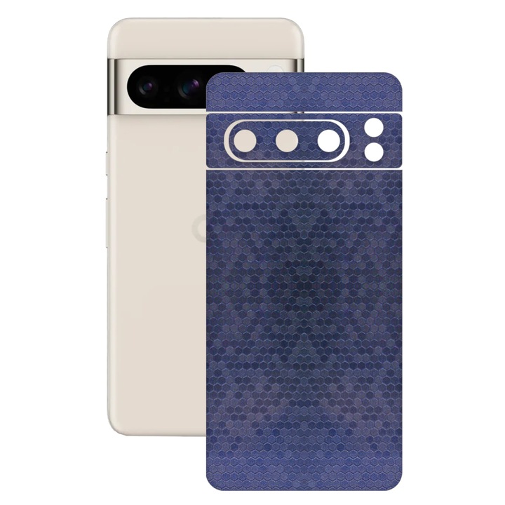 Folie skin SILKASE, pentru Google Pixel 8 Pro, albastru, protectie spate telefon