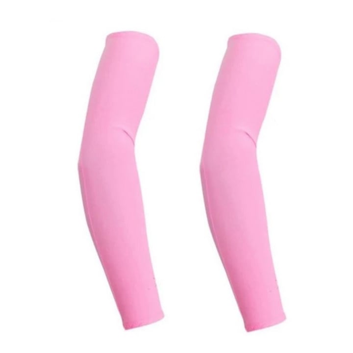 2 db uniszex sport ujjú készlet UV védelemmel DAVIDAMI CONCEPT® univerzális méret, rózsaszín