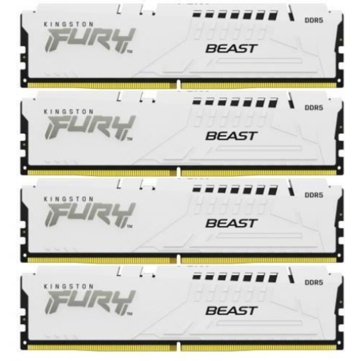 RAM памет Kingston 64GB 5200MHz DDR5, Fury Beast CL40 (4x16GB) (KF552C40BWK4-64) (KF552C40BWK4-64)