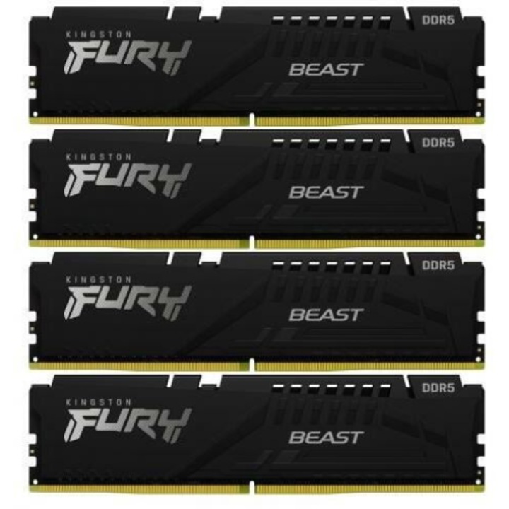 DDR5 Kingston FURY BEAST 5200MHz (INTEL XMP) 64GB - KF552C40BBK4-64 (KIT 4DB)