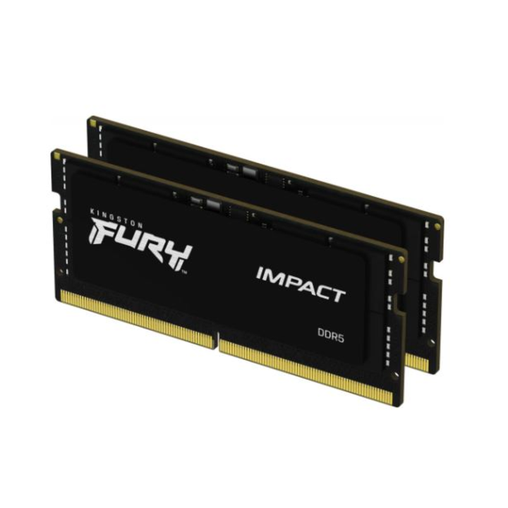 Оперативна RAM памет за лаптоп Kingston Fury CL38, 32GB 6000MHz DDR5 (2x16GB) Impact XMP (KF560S38IBK2-32) (KF560S38IBK2-32)