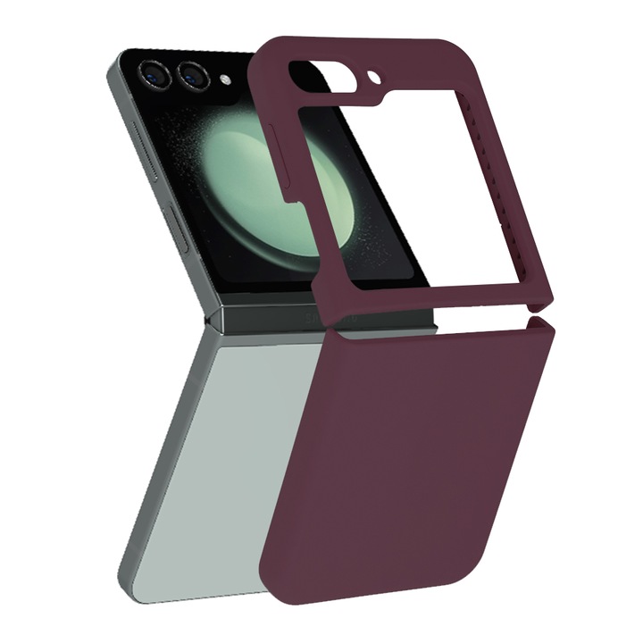 Кейс за Samsung Galaxy Z Flip 5 Techsuit soft edge silicone case plum
