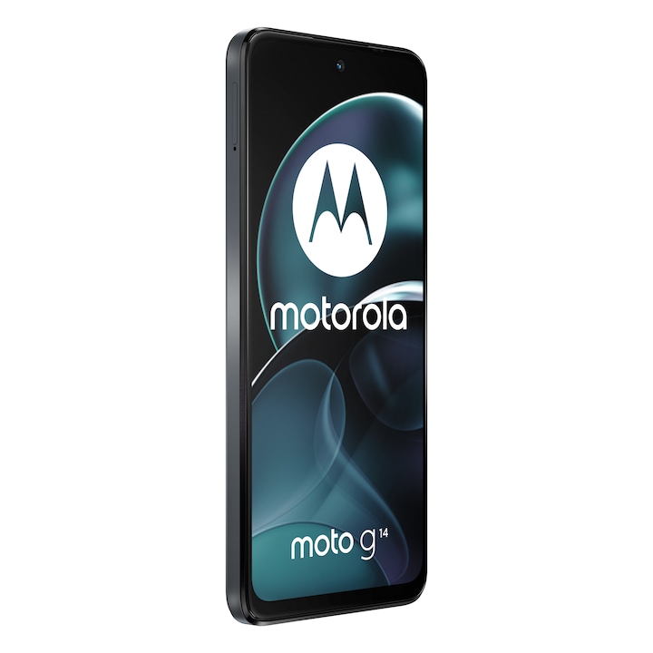 Смартфон Motorola MOTO G14 4+128 DS, Слушалки с кабел Motorola Pace 105, Стоманено сив
