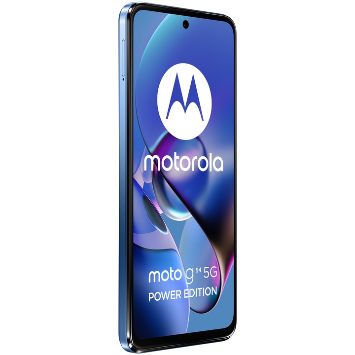 Motorola MOTO G54 5G mobiltelefon Power Edition 12+256GB DS eSIM, gyöngyházkék + Motorola TurboPower 20W+ kábel