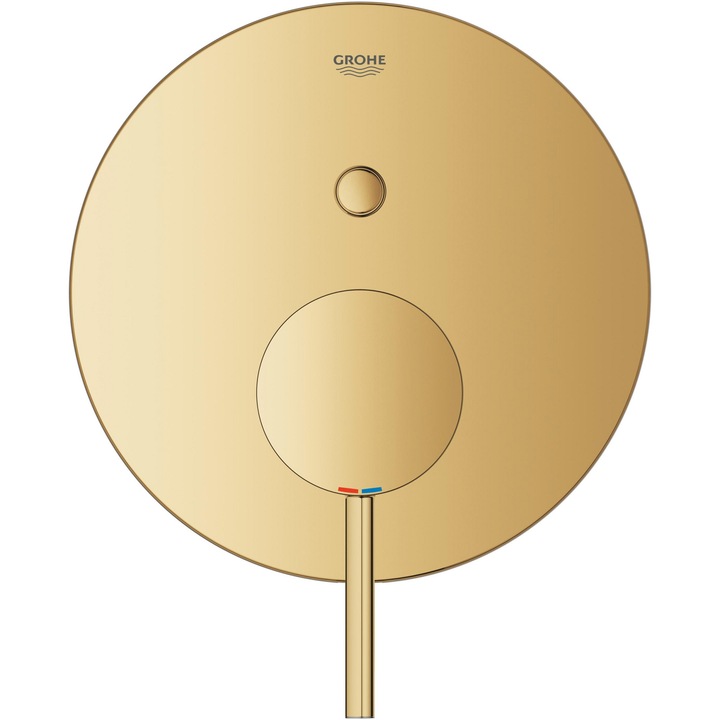 Unitate comanda Grohe Atrio 24066GL3, aparenta, diverter, 2 iesiri, necesita set fixare, lucios, auriu