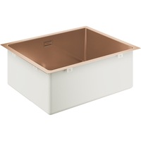 Chiuveta din otel inoxidabil Grohe K700U 31574DL1, 540 x 440 mm, 1 cuva, montare in/sub blat, kit evacuare, mat, cupru