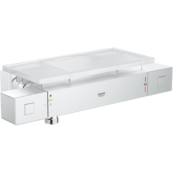 Baterie de dus Grohe Grohtherm Cube 34491000, 1/2'', aparenta, termostat, etajera, CoolTouch, protectie reflux, crom