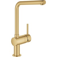 Baterie de bucatarie Grohe Minta 31375GN0, 3/8'', pipa inalta, tip L, mat, auriu