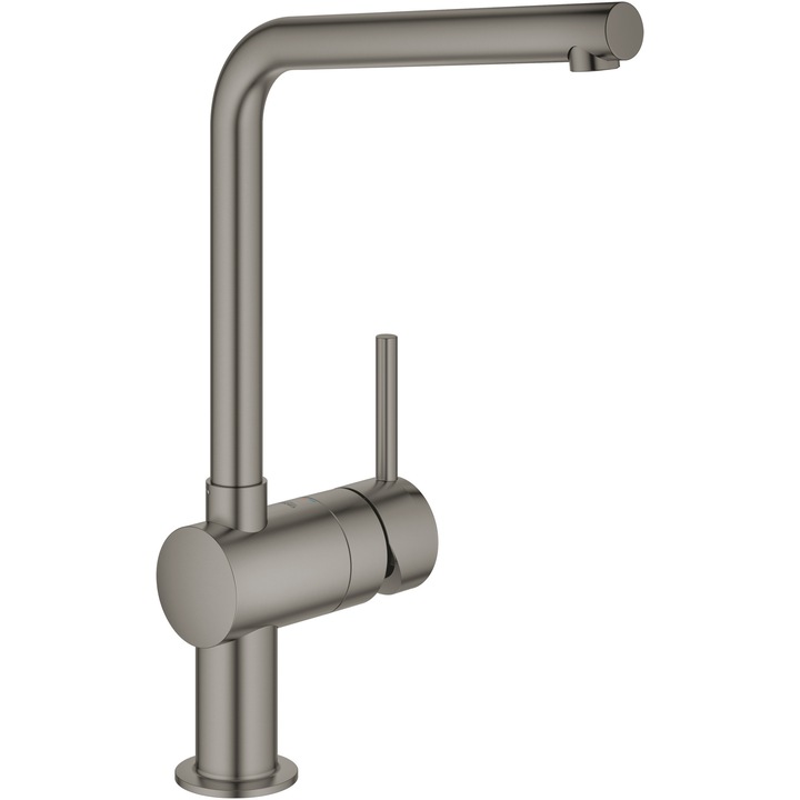 Baterie de bucatarie Grohe Minta 31375AL0, 3/8'', pipa, pivotanta, mat, grafit