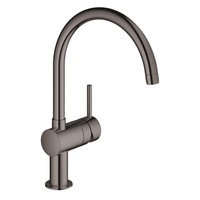 Baterie de bucatarie Grohe Minta 32917A00, 3/8'', inalta, tip C, pivotanta, lucios, grafit