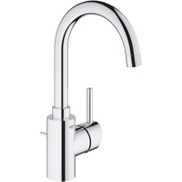 Baterie de lavoar Grohe Concetto 32629002, 3/8'', marimea L, monocomanda, evacuare cu tija, pivotanta, crom