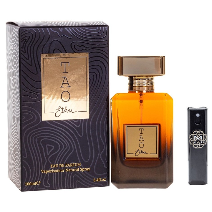 Set Apa de Parfum, Marhaba Tao, Unisex, 100 ml cu Kit Reincarcabil Travel 10 ml
