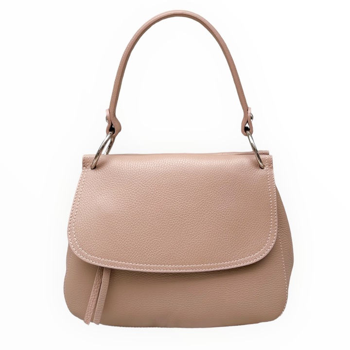 Moranti Messenger táska, valódi bőr, bézs