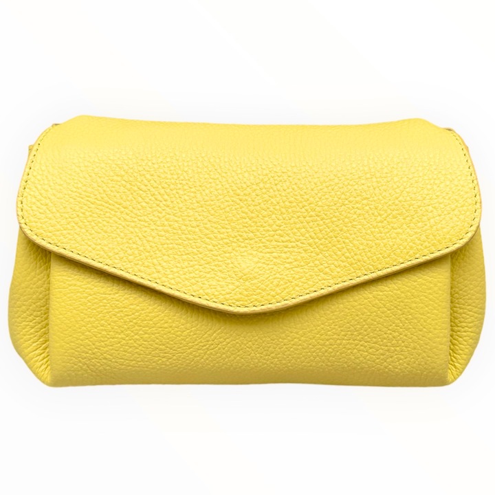 Messenger táska, Moranti, természetes bőrből, sárga