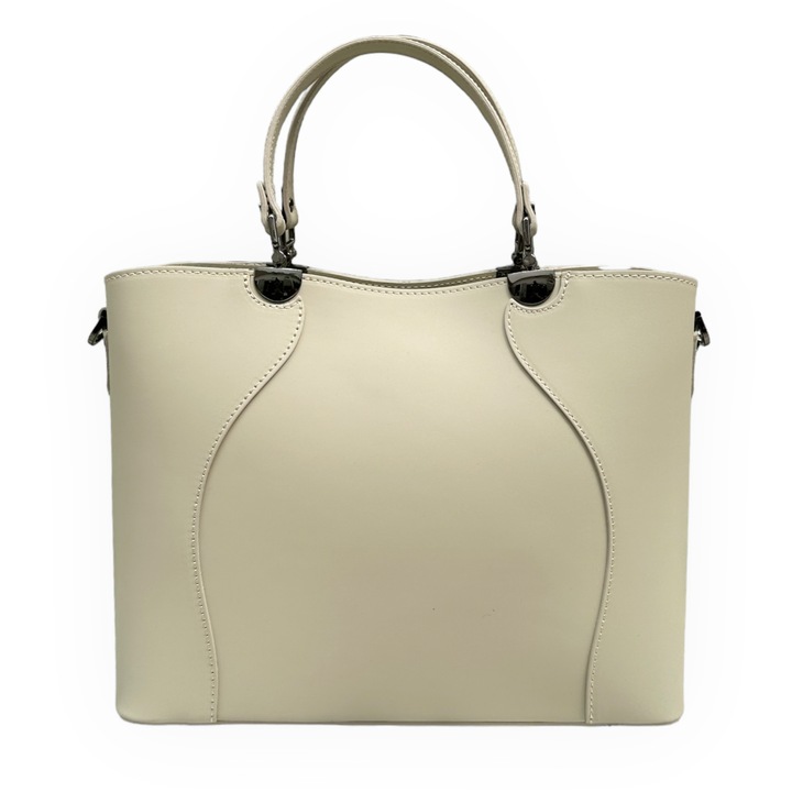 Moranti vásárlótáska, Természetes bőr, Ekrü