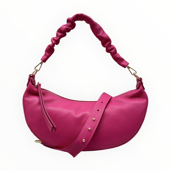 Geanta de mana Moranti Banana, Piele naturalaqwdsaxz