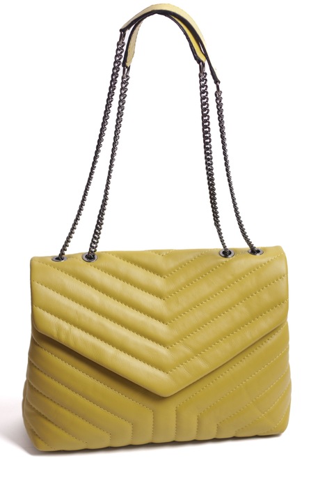 Moranti Messenger táska, természetes bőr, sárga