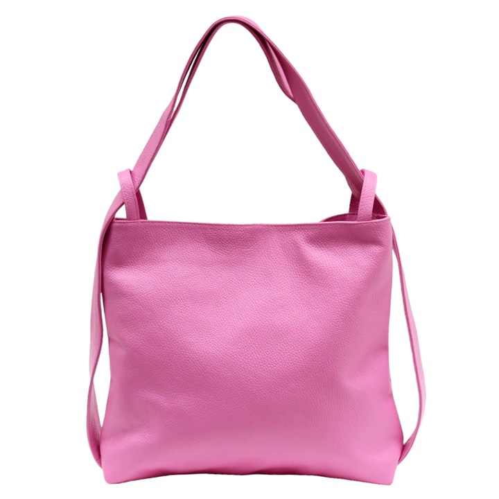 Moranti Buona vásárlótáska, természetes bőr, rózsaszín