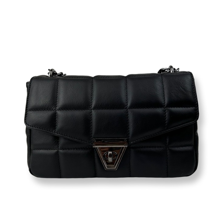 Női táska, Moranti, Természetes bőr, Fekete