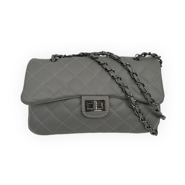 Чанта Moranti, Естествена кожа, Сива